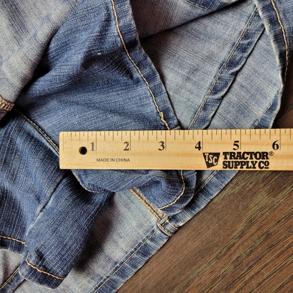 Faded Glory Blue and Gold Skorts with Raw Hem - Picture 7 of 9